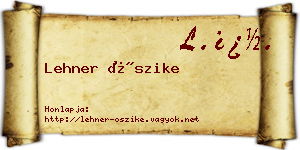 Lehner Őszike névjegykártya